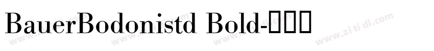 BauerBodonistd Bold字体转换